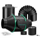 Mars Hydro ifresh - Ventilateur de conduit en ligne intelligent de 4 pouces et ventilation combinée avec filtre à charbon pour tente de culture