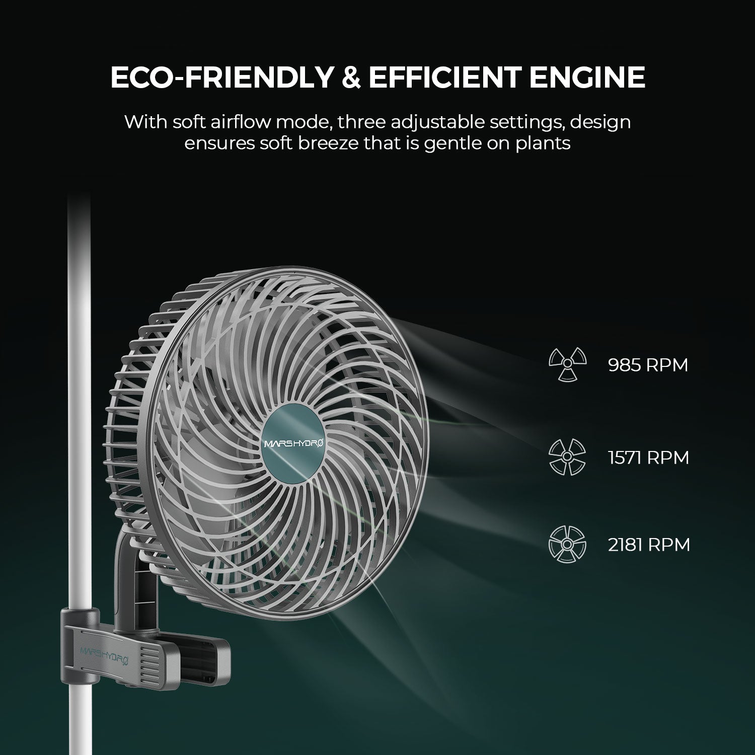 Mars Hydro 6 Inch Grow Tent Clip Fan Auto-Oscillating Fan (Upgraded Version)