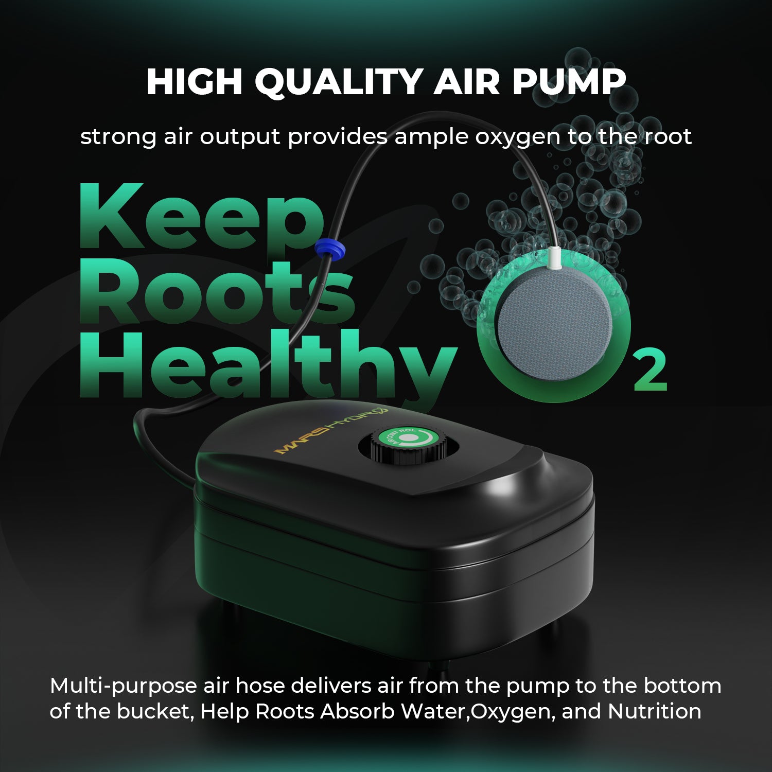 Premium Mars Hydro 5-Gallon DWC Hydroponic System Kit with 2 Buckets(8-inch Each)