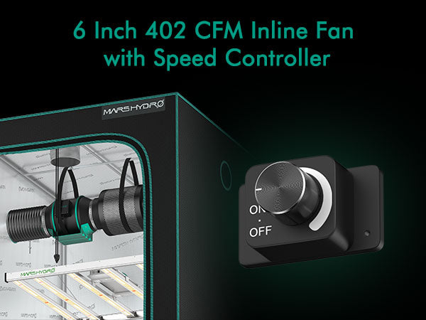 Mars Hydro 6 inch Inline Duct Fan with Speed Controller
