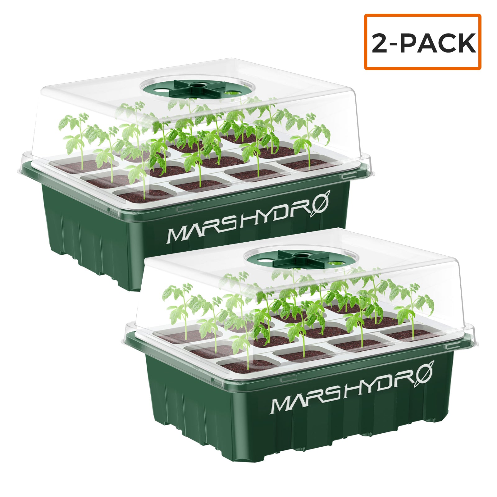 (2 Pack) Mars Hydro Seed Starting Trays for Seed Starting Propagation Cloning Plants