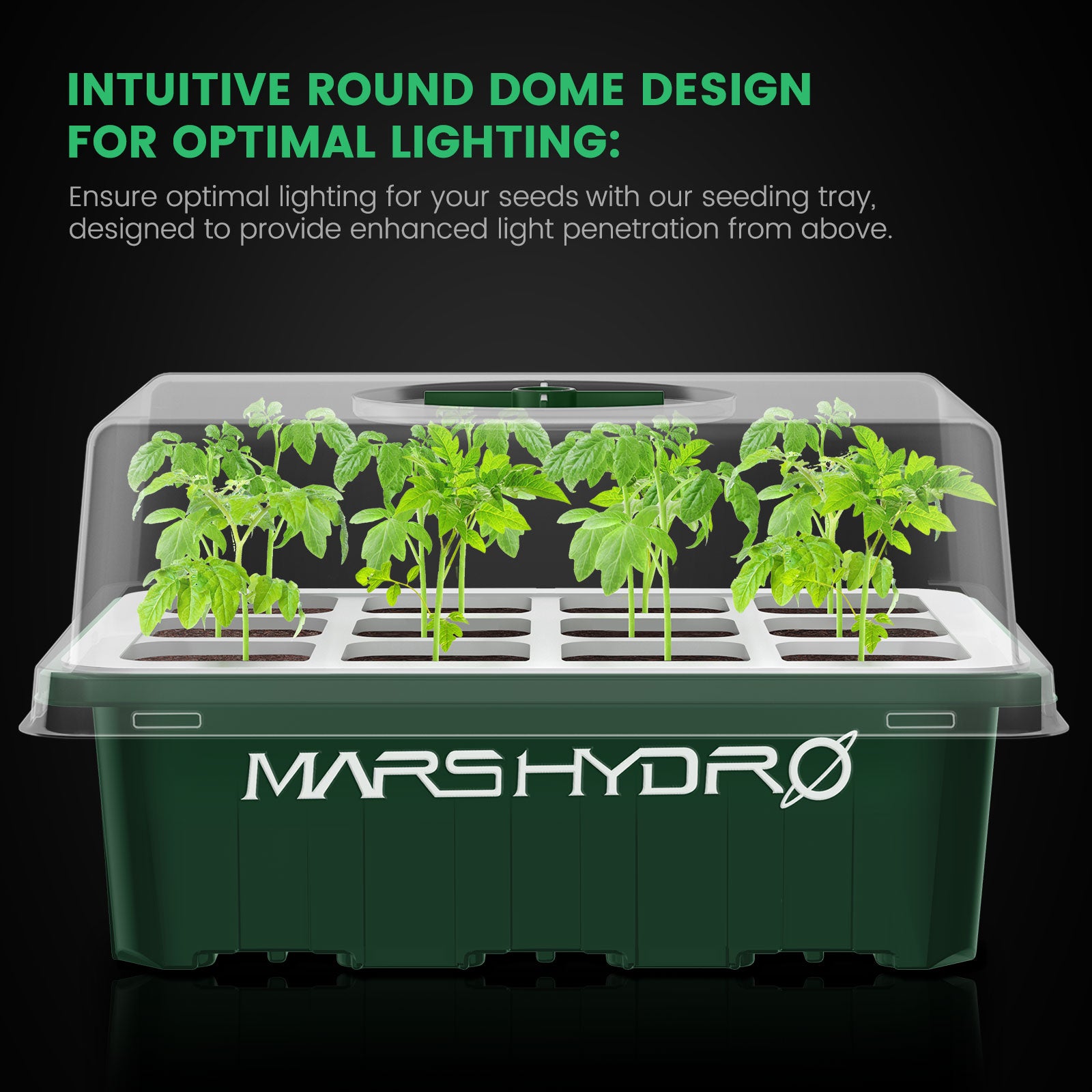 (2 Pack) Mars Hydro Seed Starting Trays for Seed Starting Propagation Cloning Plants