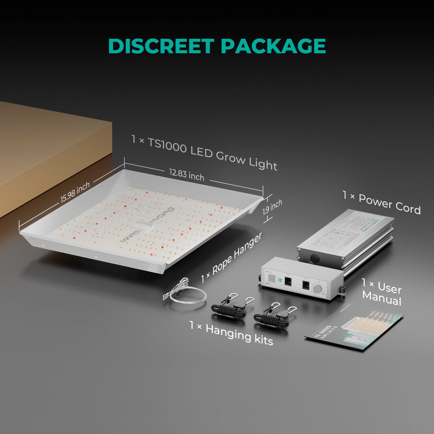 Mars Hydro TS 1000 spectre complet 150W LED lampe de croissance solaire à intensité variable pour la culture hydroponique intérieure de légumes et de fleurs