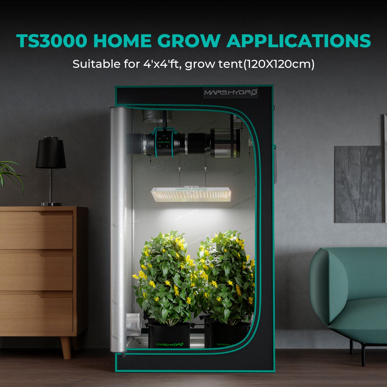 Mars Hydro TS 3000 450W LED élèvent des lumières à spectre complet