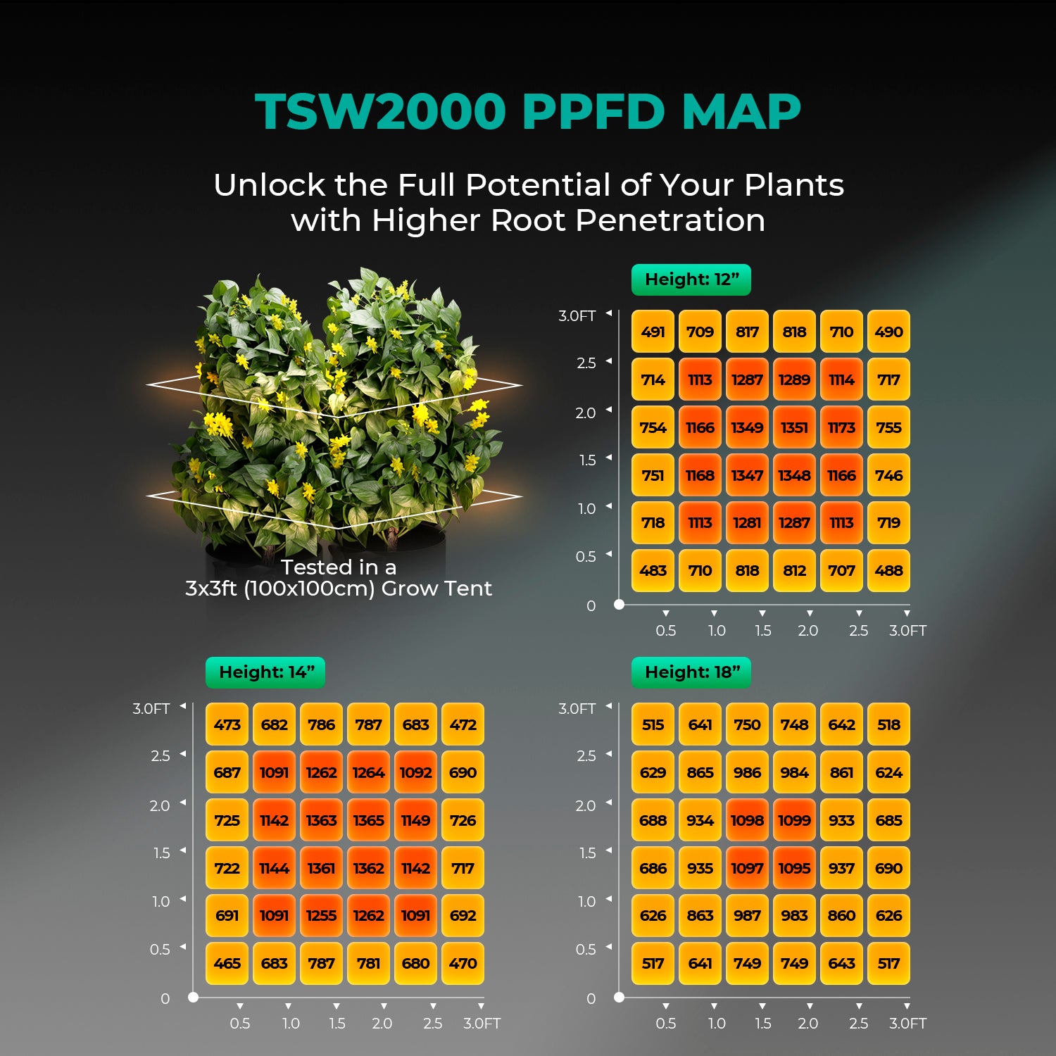 Mars Hydro TSW2000 300W Led Grow Light+120x120x200cm Indoor Tent Full Grow Kits Veg Flower