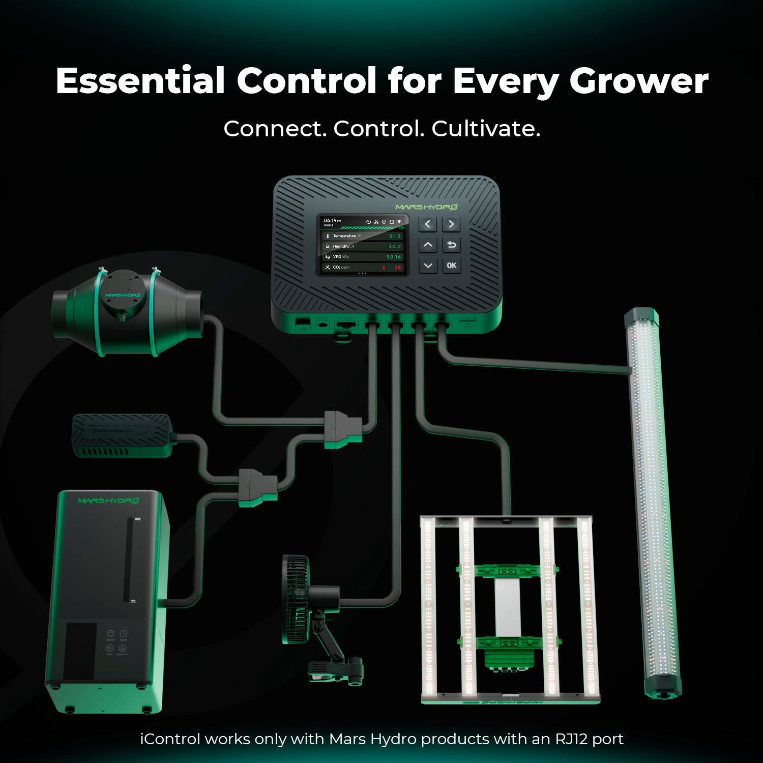 Mars Hydro IControl Smart Grow Room Controller: WiFi App Control For Lights, Temperature, Humidity And VPD
