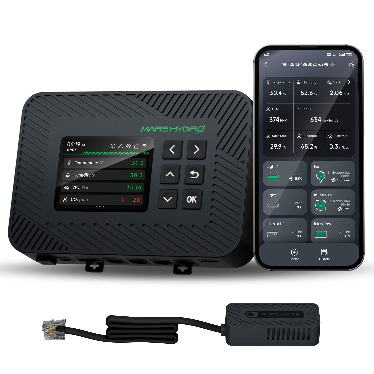 Mars Hydro IControl Smart Grow Room Controller: WiFi App Control For Lights, Temperature, Humidity And VPD