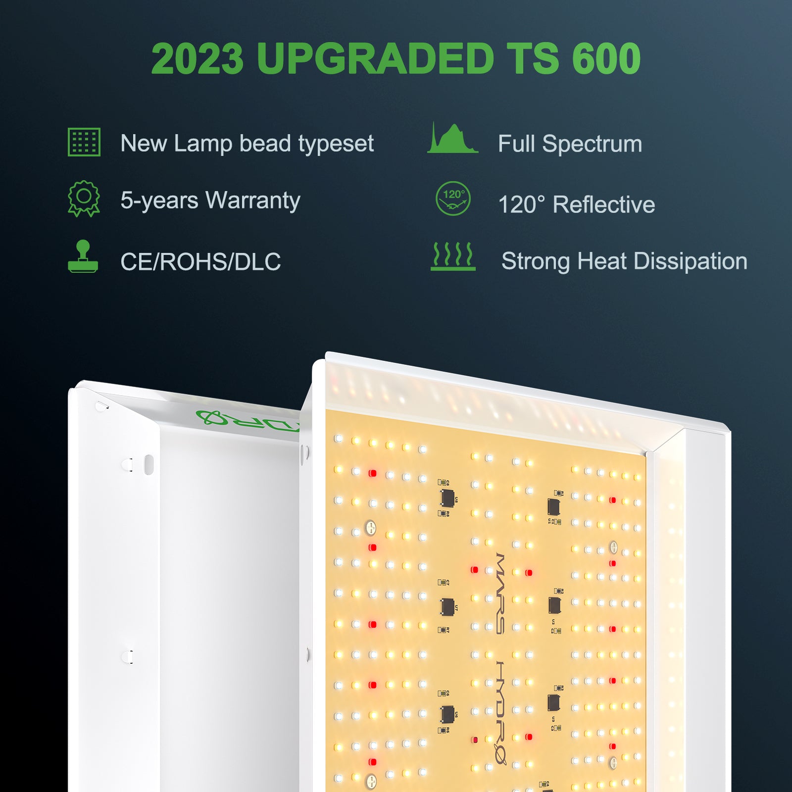 TS 600 LED élèvent la lampe d'intérieur hydroponique à spectre complet de lumière pour les plantes de toutes les étapes de fleurs végétales