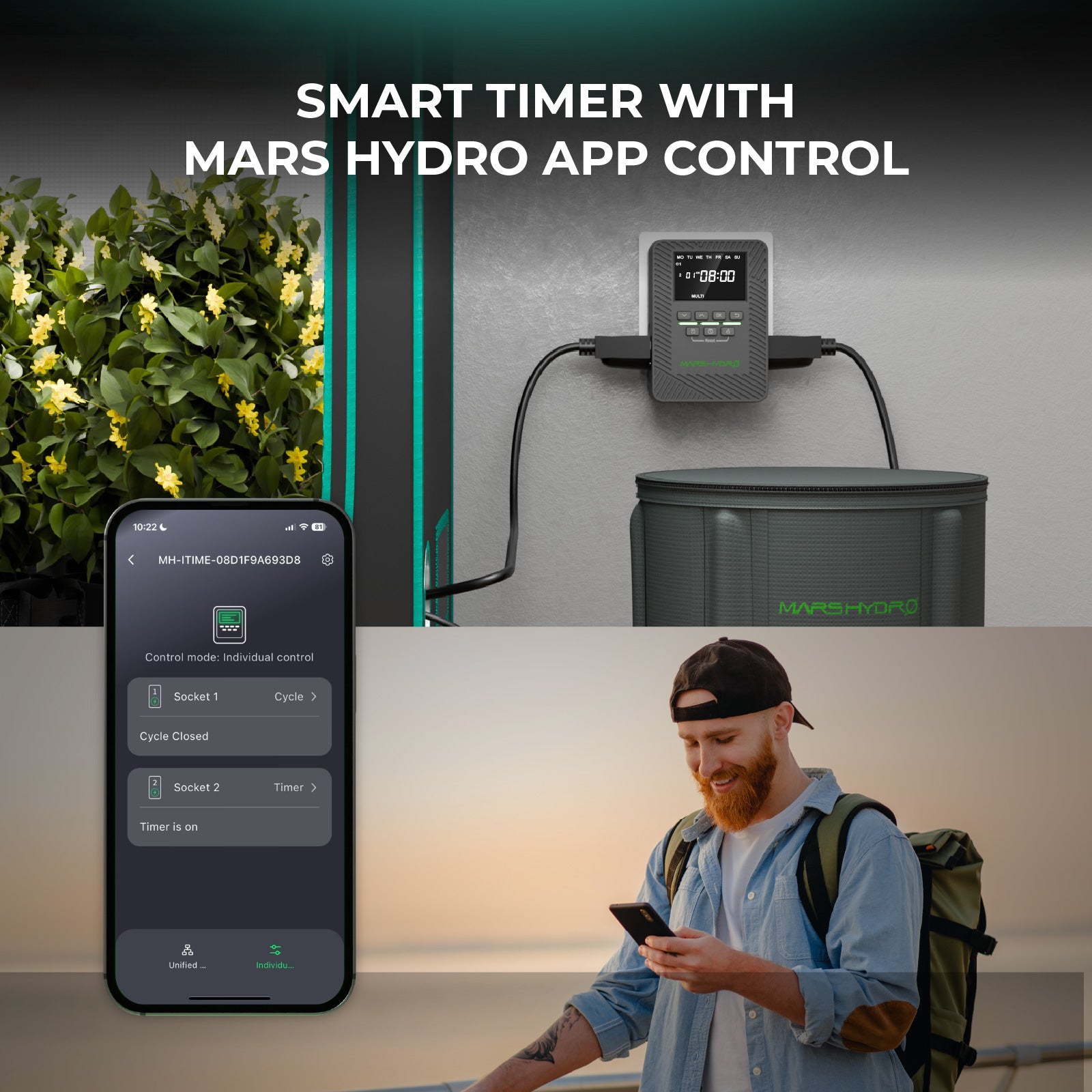 【Limited Time Offer】Mars Hydro iTime 2-in-1 Smart Timer Dual Outlet App Control Custom Scheduling