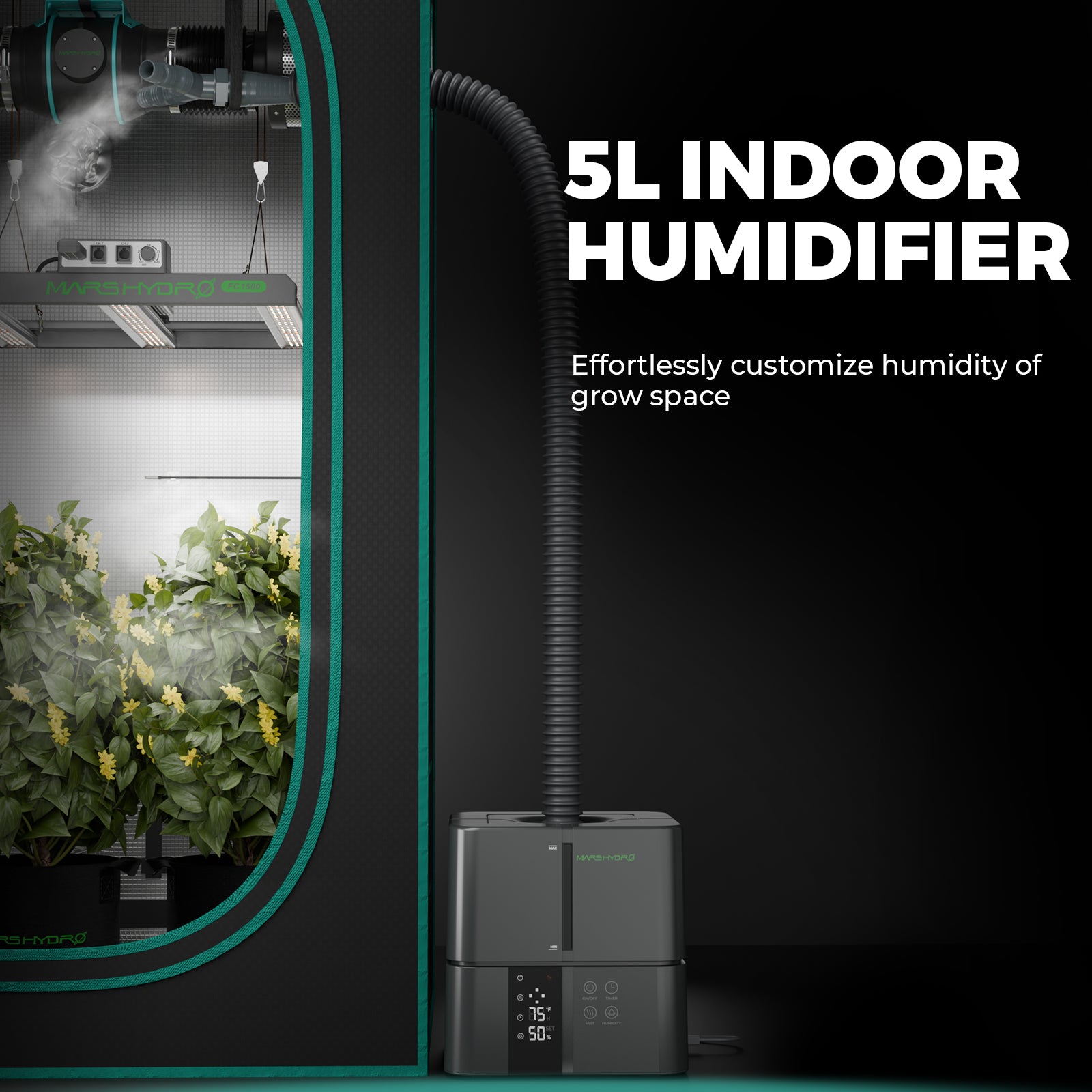 Mars Hydro Ultrasonic Cool Mist 5L Plant Humidifier