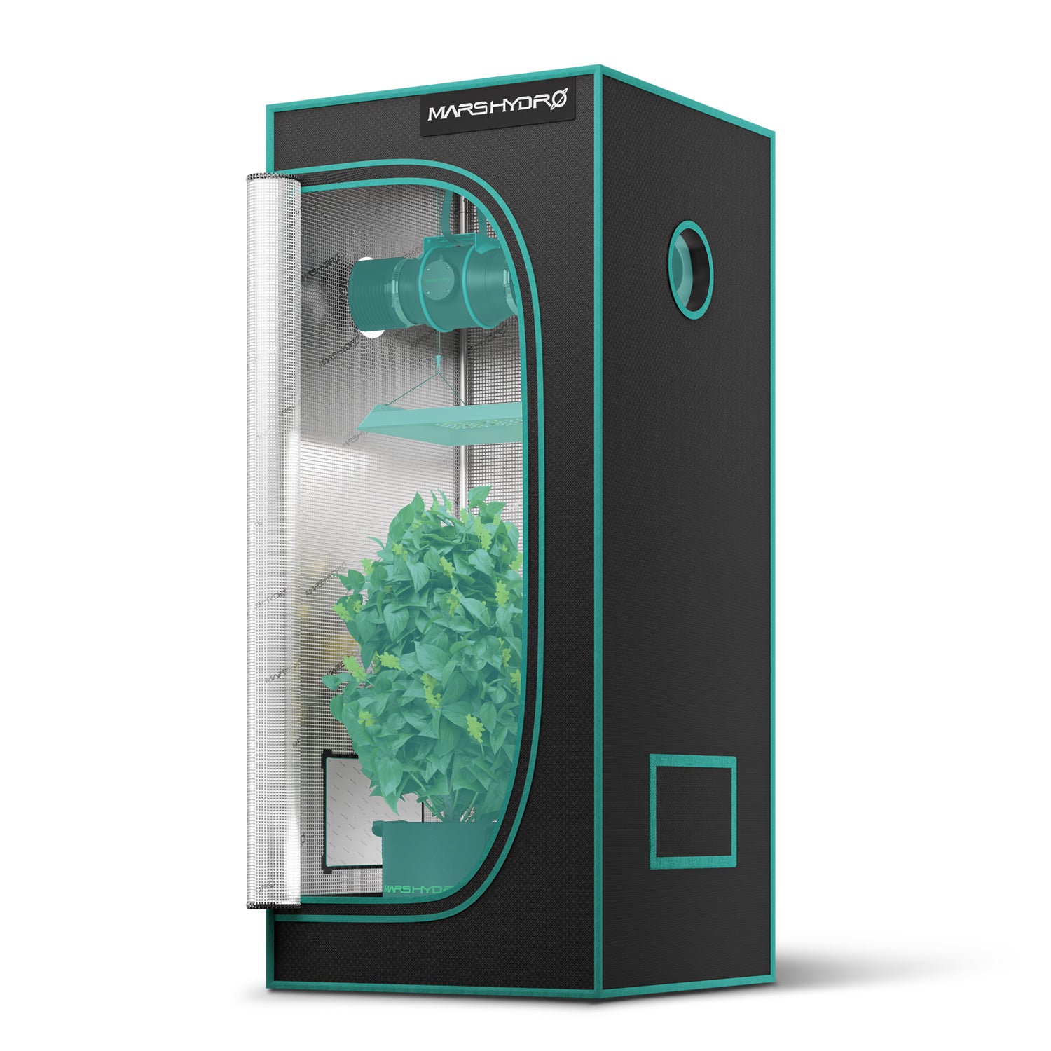 2'x2'x4.5' Indoor Grow Tent 24''x24''x55'' Green Dark Box Room Hydroponics  Mylar Non Toxic