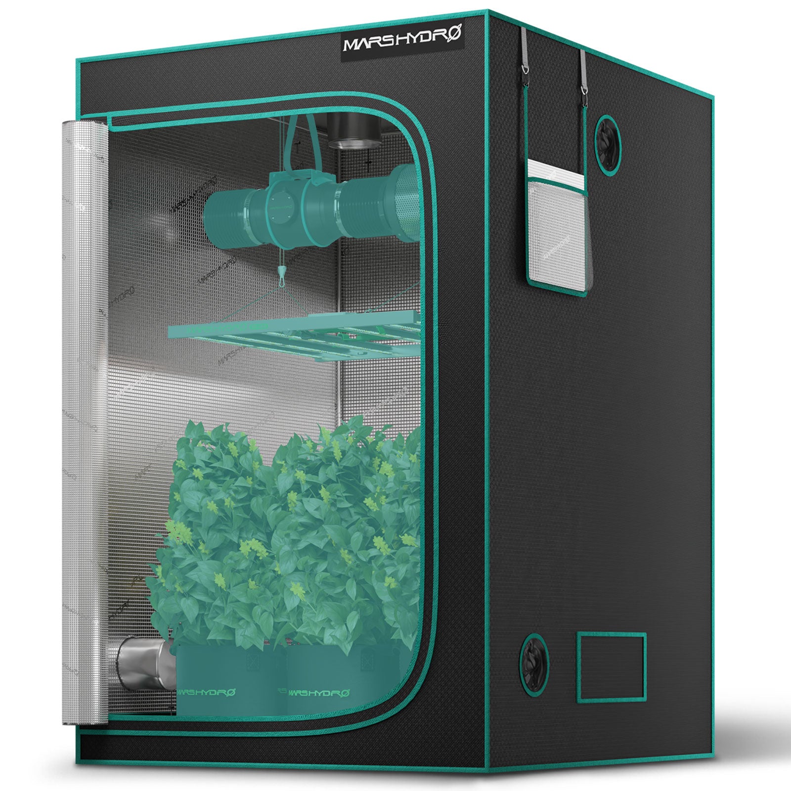 4'x4'x6.5' Indoor Grow Tent 48''x48''x80'' Kit Dark Room Hydroponic 1680D Mylar Non Toxic Box