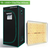 TS 1000 Full Spectrum LED Grow Lights + 2.3'x2.3'x5.2'(70×70×160cm) Grow Tent Indoor Home Veg Flower