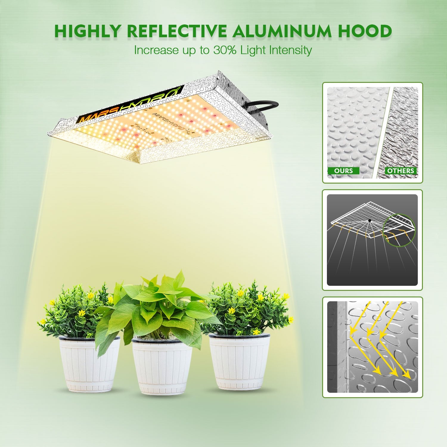 TS 600 LED à spectre complet élèvent des lumières + 2'x2'x4.5'(60x60x140cm) poussent une tente de culture d'intérieur pour légumes et fleurs
