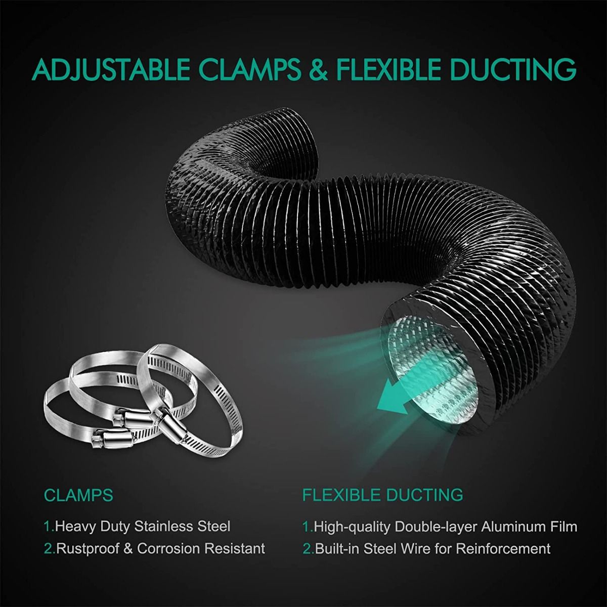 Kits de culture Mars Hydro - Ventilateur de conduit en ligne de 4/6 pouces et filtre à charbon combinés avec contrôleur de thermostat