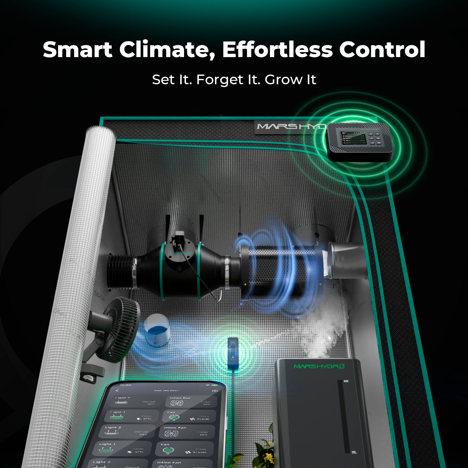 Mars Hydro IControl Smart Grow Room Controller: WiFi App Control For Lights, Temperature, Humidity And VPD