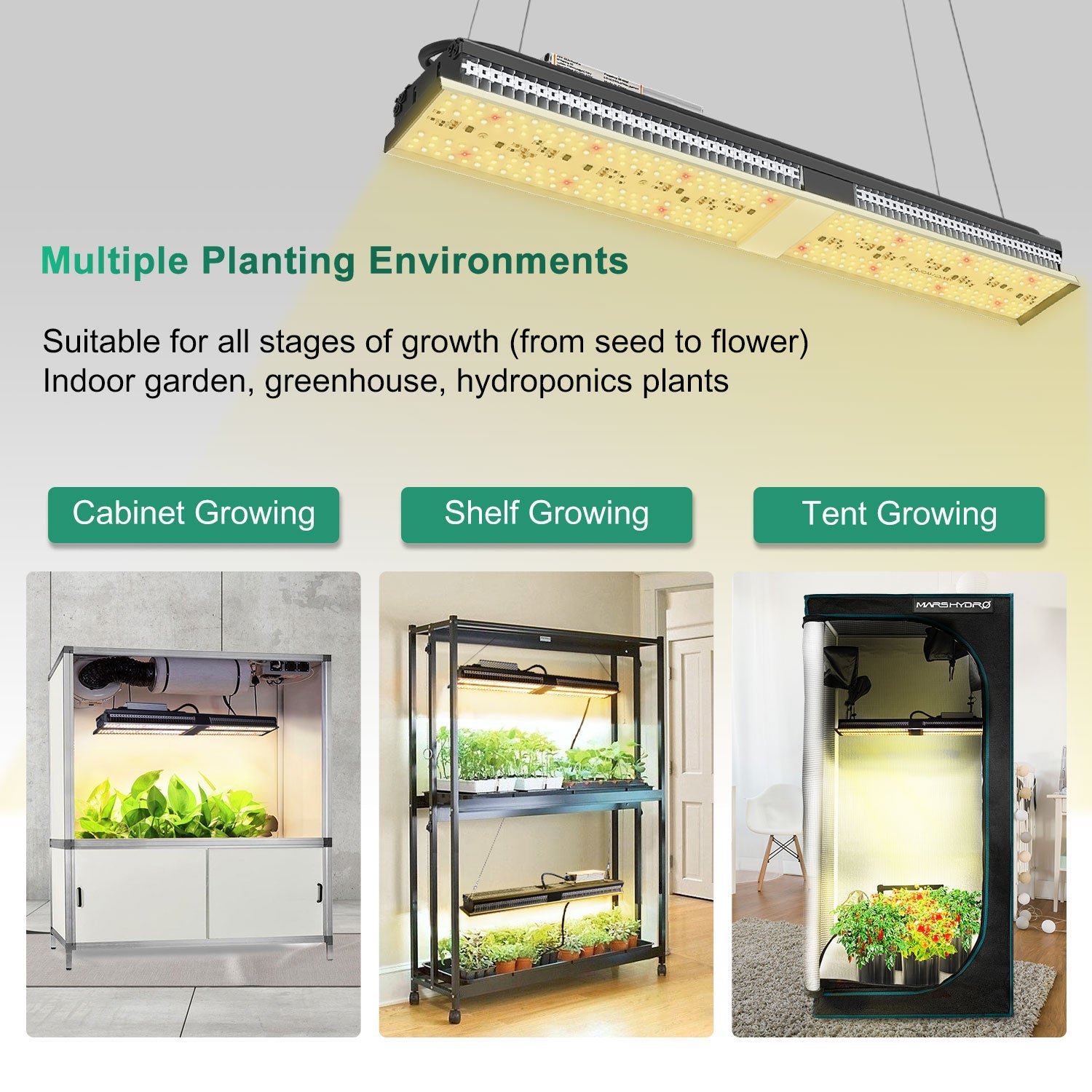 [90% new] Used - SP 150 Led Grow Light 140W Full Spectrum Strip Hydroponics Panel Indoor Plants High Yield