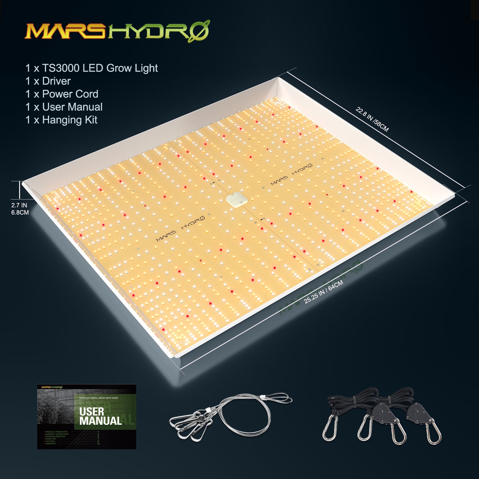 Mars Hydro TS 3000 Dimmable Full Spcetrum Led Grow lights