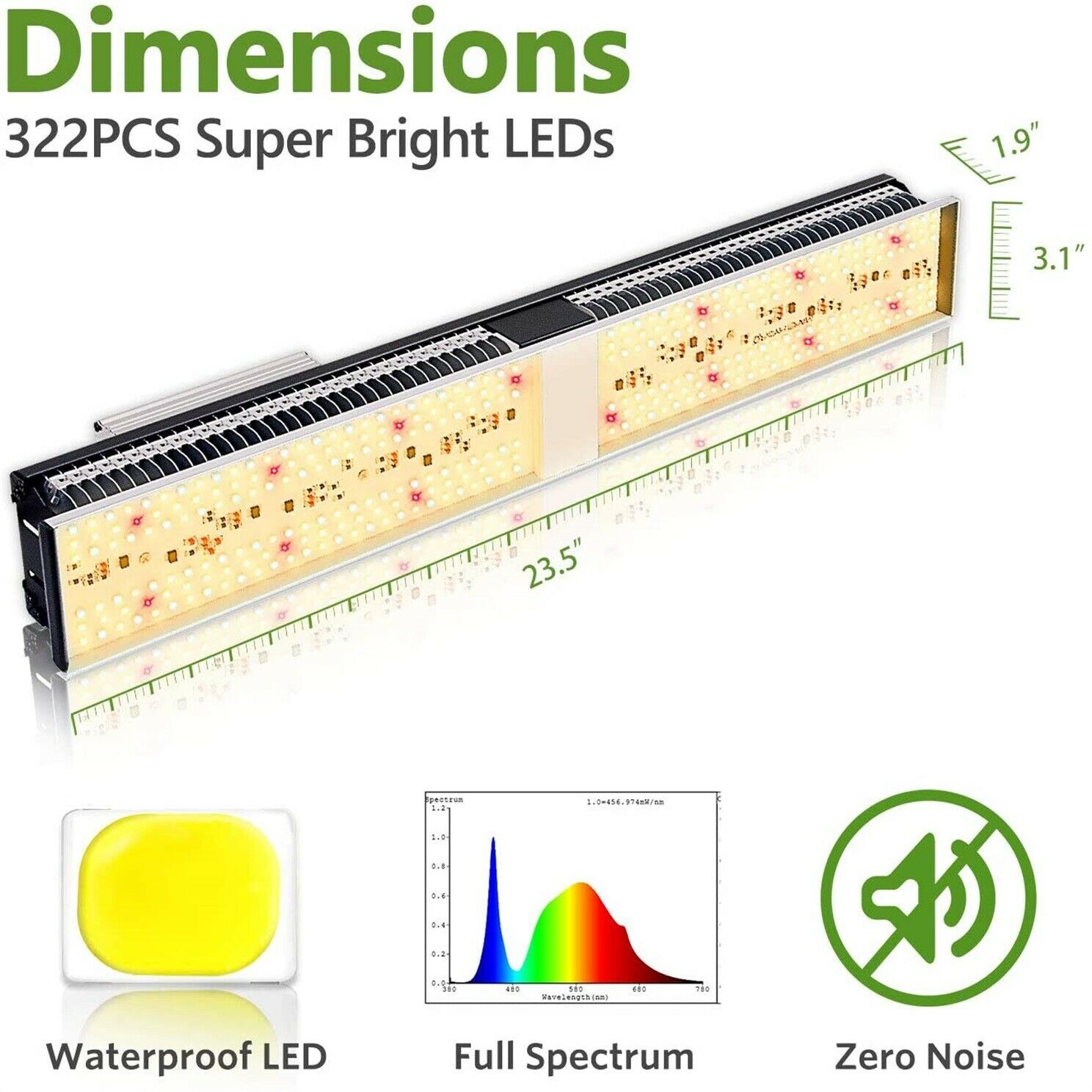 [90% nouveau] utilisé-SP 150 Led élèvent la lumière 140W bande de spectre complet panneau hydroponique plantes d'intérieur à haut rendement