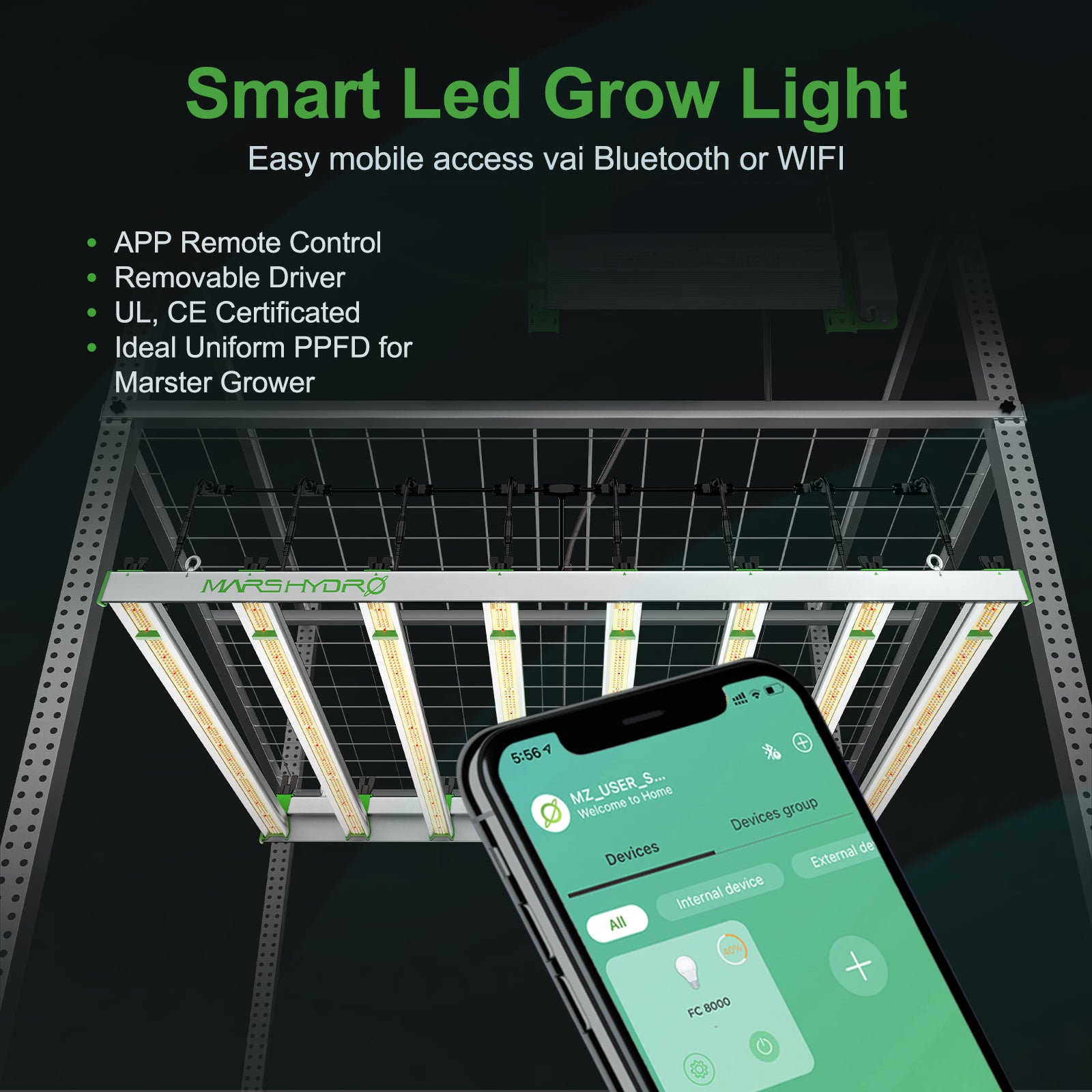 Mars Hydro Smart Grow System FC 8000 Samsung 800W Commercial LED élèvent des lumières 