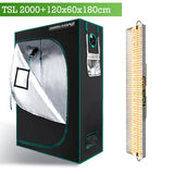 TSL 2000 LED élèvent des lumières + 4'x2'x6'(120x60x180cm) poussent la tente hydroponique intérieure de pièce de fleur de légumes